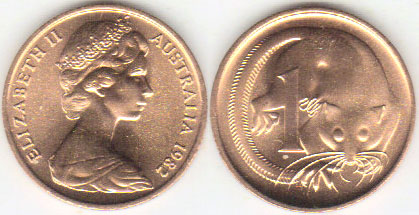 1982 Australia 1 Cent (Unc) A002355